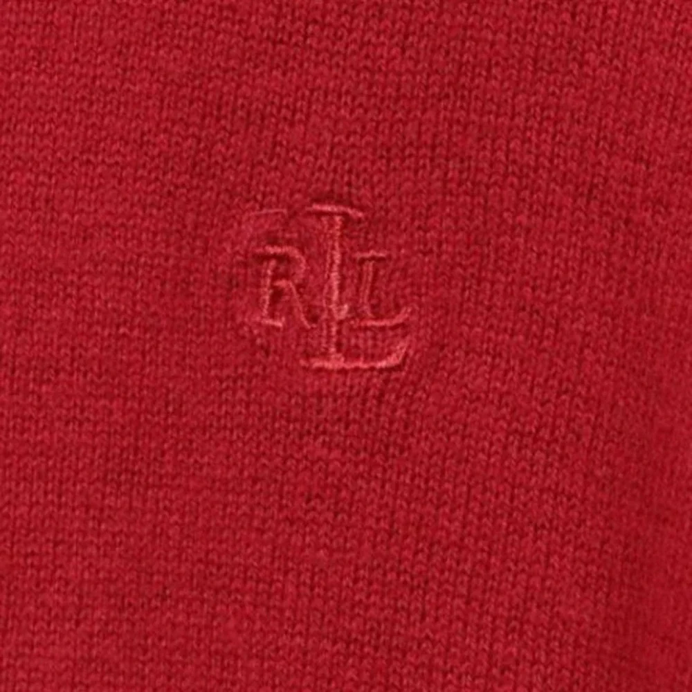 LAUREN RALPH LAUREN Classic Red Turtleneck Sweater Long Sleeve Cotton Modal Sz L